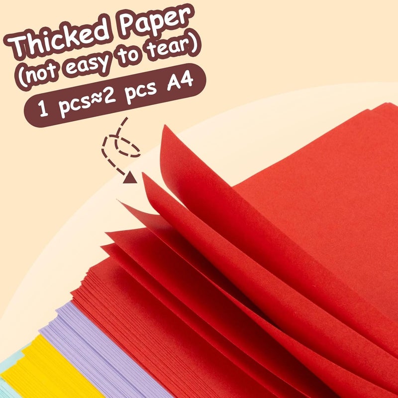 hapray 500 Sheets Origami Paper & 1350 Sheets Star Origami Paper, 20 Color Papers Scrapbook Decor, Double Sided Color Colored Easy Folding Crafts for Kids Ages 5-8 8-12, DIY Arts Crafts for Beginners - Image 4